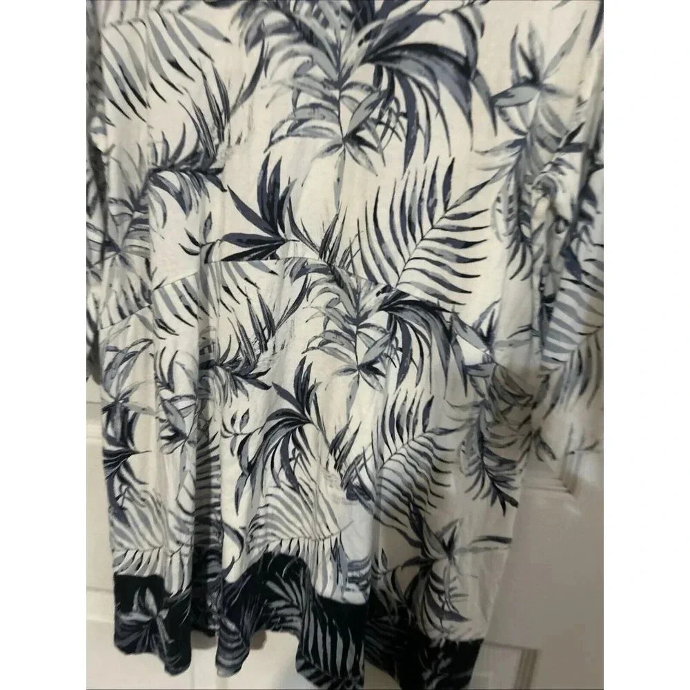 J Jill Dress Womens L Tropical Floral Beach Vacation Resort Wear Summer Boho - Picture 3 of 4